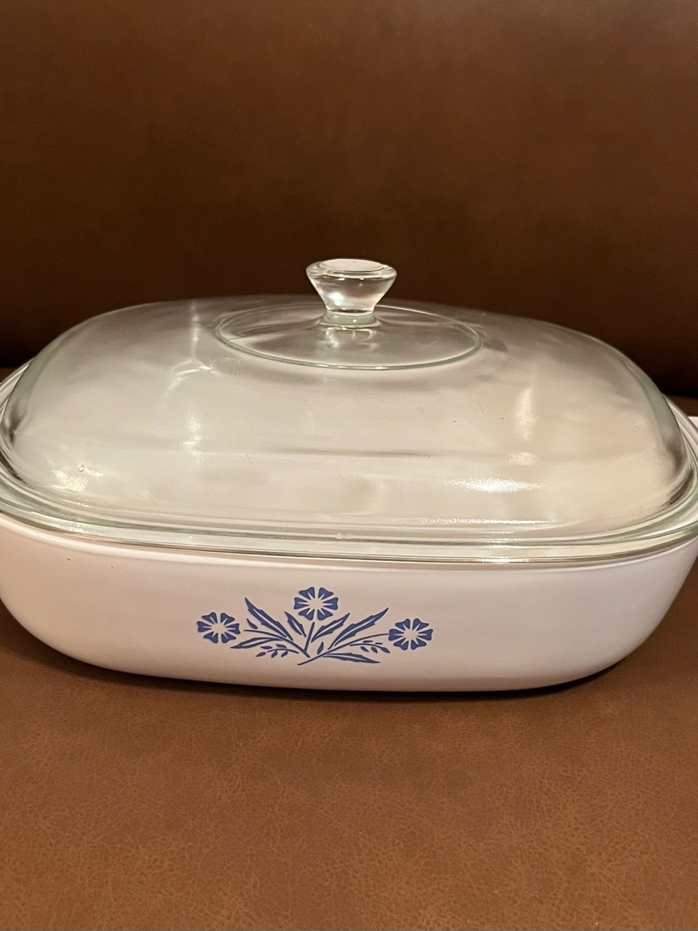 Vtg Corning Ware Corn Flower 9 1/2” Casserole Dish with Glass Lid P-10-B